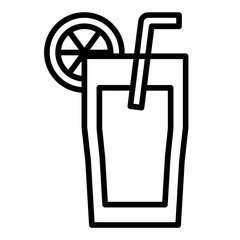 Refreshing Juice Glass with Orange