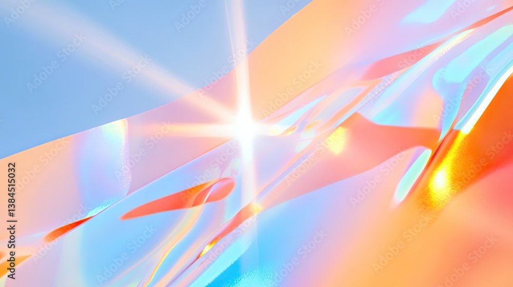 Poster vibrant abstract art display digital studio graphic design colorful environment close-up view creati