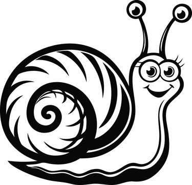 recommend clip art: Cute and Funny cartoon snail vector illustration, cartoon snail line art vector, cartoon snail silhouette vector art