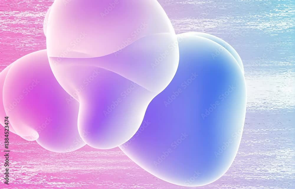 Poster pastel gradient background with abstract geometric shapes texture art render