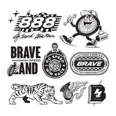 set of hand drawn vector elements for design