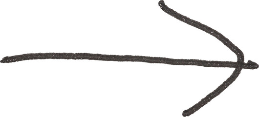 hand drawn arrow with black marker on white background