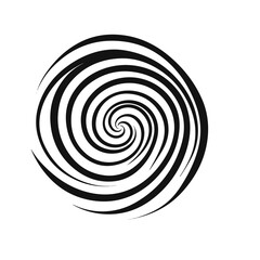 Black White Spiral Design