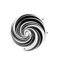Black White Spiral Design