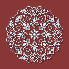 Mandala Ornaments, Floral Round Decorations