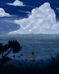 Rainy night – Digital Painting