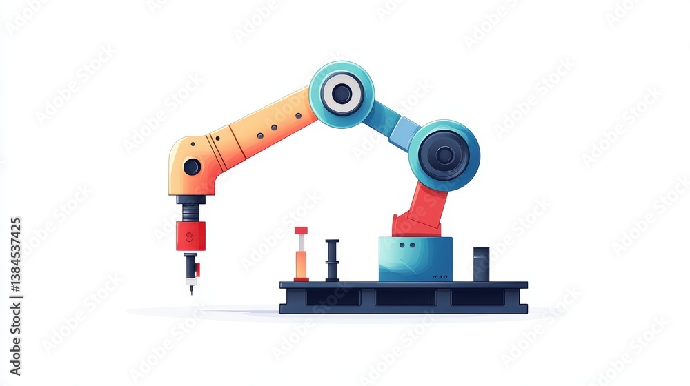 Poster automated woodworking, robot craftsmanship in modern carpentry robot