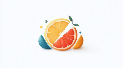 Closeup of freshly sliced orange, a burst of vibrant citrus flavor juicy