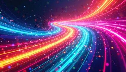 Obraz premium Abstract swirling colors forming a vibrant race track , rapid, texture, art