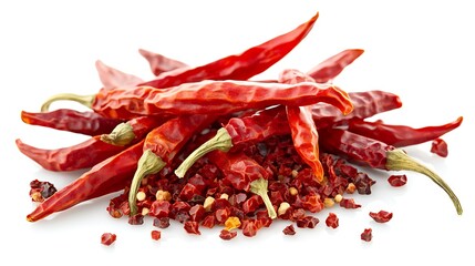 Aromatic Dried Red Chili Peppers and Flakes