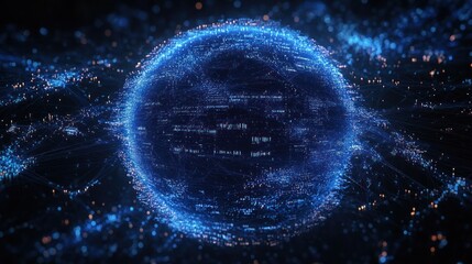 Global Business Network Visualization in Cyberpunk Style