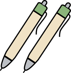 Hand-Drawn Ballpoint Pen Illustration &ndash; Transparent Background