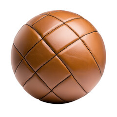 Fototapeta premium A detailed close-up of a stylish leather soccer ball. isolated against a transparent background.