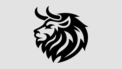 vector illustration of a tribal bull