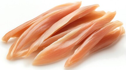 Close-up of Delicate Chicken Breast Strips