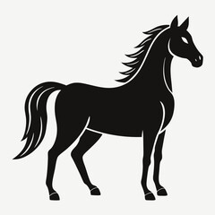 High Energy Horse Silhouette for Creative Projects