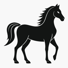 Leaping Stallion Silhouette with Equestrian Flair