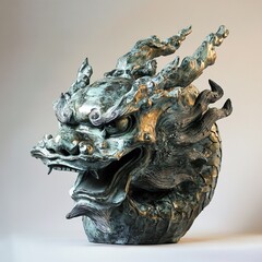 Magnificent Bronze Dragon Sculpture: Ancient Chinese Art