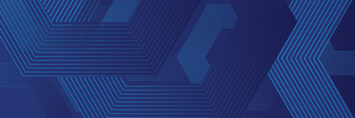 Blue Vector Abstract Modern Futuristic 3d Line Banner With Shapes Ideal for Post, Background, Banner, Ad, Promo, Invitation, Etc