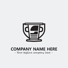 Cup illustration black and white for logo company vector image
