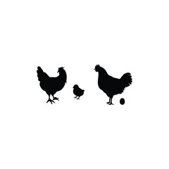 Hen silhouette 