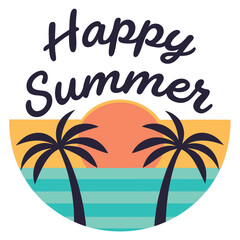 Obraz premium Summer vibes vector illustration. 
