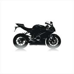 Obraz premium Side View Motorcycle Silhouettes