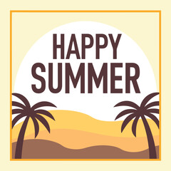 Obraz premium Summer vibes vector illustration. 