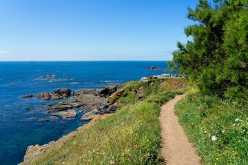 Lizard Point England - 9 June 2024 - Walk around Lizard Point on the South West Coast Path a long distance walking trail in Cornwall and Devon in England © Bennekom