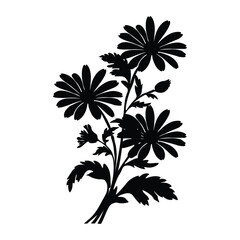 Black flower silhouette 