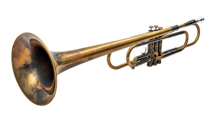 Obraz premium Brass Trumpet, Detailed View