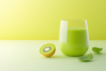 Fresh plant based recipes often feature nutritious ingredients like this green smoothie, showcasing beauty of healthy living