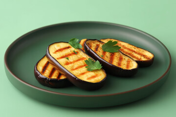 Grilled eggplant slices are delicious plant based option for recipes that highlight healthy eating and flavor