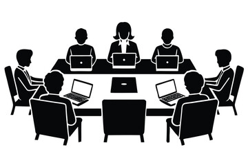 Meeting-Style Study Session with Laptops and Tablets

