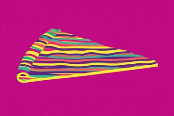 Abstract Striped Vector Pizza Slice