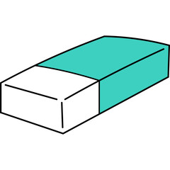 Eraser Illustration with Line
