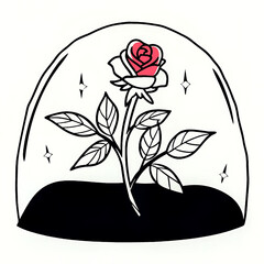 vector illustration of rose