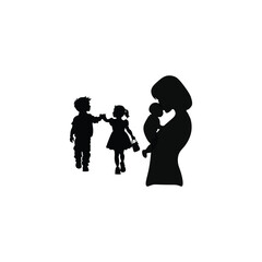Family silhouette 