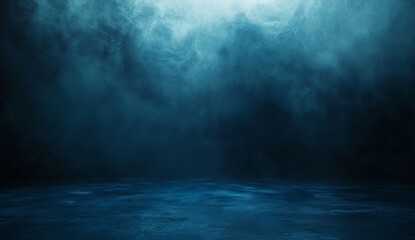 Dark, smoky, blue studio backdrop