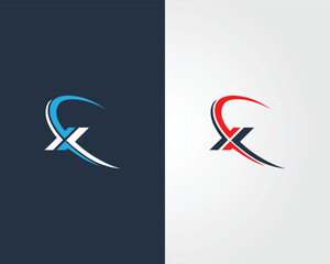 Alphabet X Letter Initial Logo Design Vector Template.