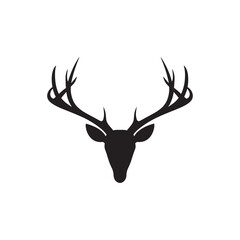 Naklejka premium Deer Logo Design, Deer Head Logo Design Vector