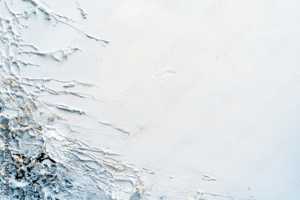 Poster modern abstract background showcasing gentle water splashes on a clean white surface under soft ligh