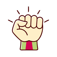 Obraz premium Empowered Fist Strength, Unity, Resistance, Solidarity, Power, Protest, Activism, Rebellion, Courage