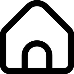 This vector art showcases a home symbol or house icon as a web button design element for internet or business use, available on a white background or as a metal illustration