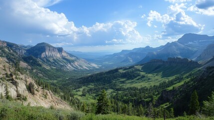 Obraz premium The mountain range stretches as far as the eye can see