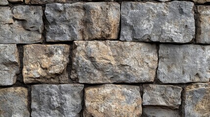 Stone Wall Texture Background with Grey, and Brown.
