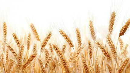 A wheat field border on a transparent background. 