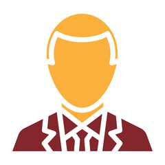 User Avatar Vector Glyph Two Colors Icon Design