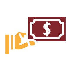 Fototapeta premium Customer Payment Vector Glyph Two Colors Icon Design