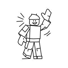 cartoon character of man